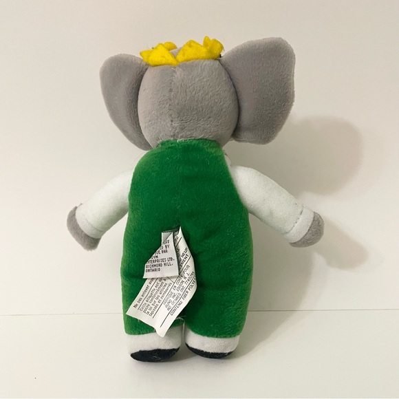 Vintage 1988 Gund Babar Elephant Green Suit Plush Stuffed Animal Toy - Picture 11 of 16